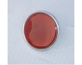 ODRAZOVÉ SKLO (CHROM. KRYT) - ČERVENÉ - (PRŮMĚR 54MM)
